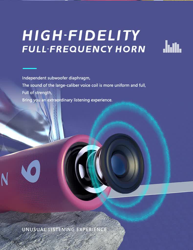 Portable Handheld Bluetooth Speaker & Power Bank 2-in-1 - Wireless Music Baton for Running, Cycling & Camping - FM Radio, TF Card & Voice Recorder - Yellow