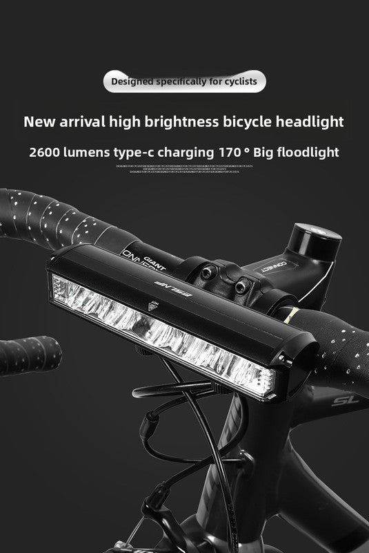 EOS610 1000 Lumen Anti-Glare Bike Light with Single Bracket Mount - USB Rechargeable LED Headlight 2000mAh - Waterproof Aluminium Horizontal Front Lamp for MTB & Road