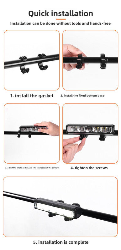 EOS630 1700 Lumen High Brightness Bike Light with Single Bracket Mount - 4000mAh Long Life USB Rechargeable Battery - Aluminium Alloy Horizontal Headlamp for MTB & Road Cycling