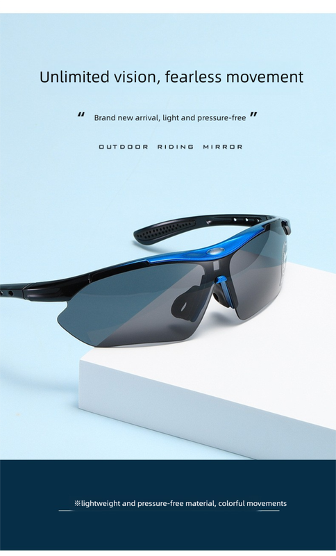 3 PCS Outdoor Cycling Sunglasses Sports Glasses Set Night Vision Yellow Brown Grey Lenses Running Fishing Driving UV Protection Unisex