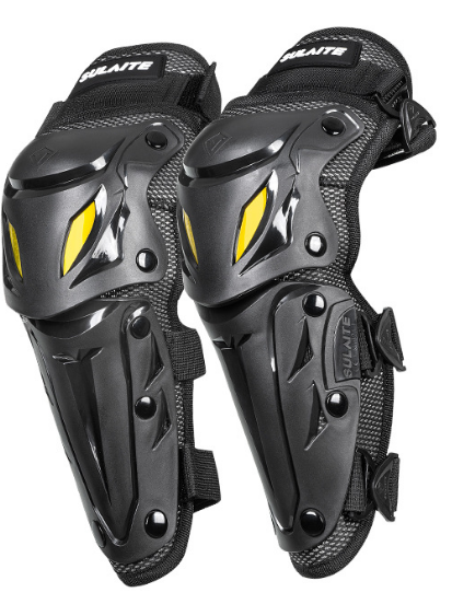 SULAITE CE Level 1 Certified Motorcycle Elbow Guards Long Forearm Protectors Silver Hard Shell Armour Quick Release for Motocross Dirt Bike