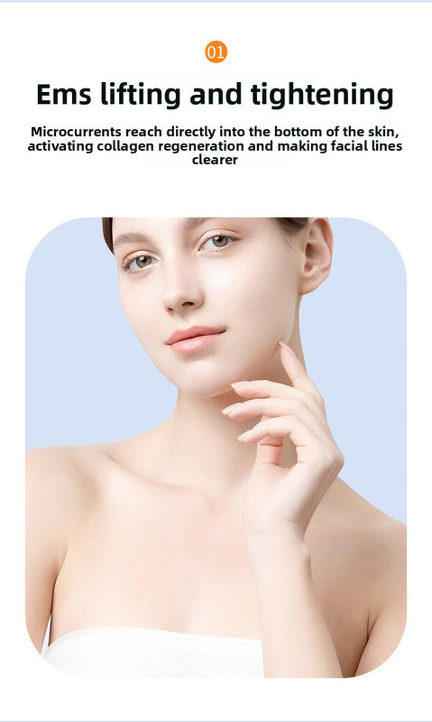 Ultrasonic Skin Scrubber Facial Spatula Blackhead Remover & Pore Cleaner with Ion EMS Lifting Mode Rechargeable Beauty Tool Black