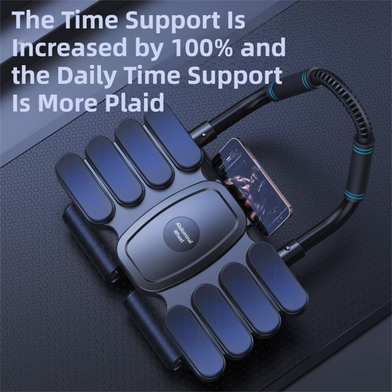 Orange 4-Wheel Automatic Rebound Ab Roller with 8 Elbow Support - Core Trainer for Home Abdominal Muscle Workout (Beginner-Friendly)