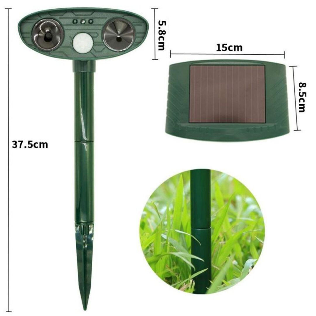 Solar Underground Snake Repeller - Vibration & Sonic Pulse Deterrent for Varmints and Reptiles