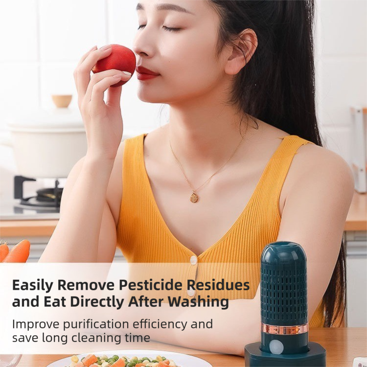 Blue Wireless Capsule Fruit and Vegetable Purifier(16x5.4CM) - Portable Food Disinfection & Sterilization Cleaner, 99.9% Bacteria Removal