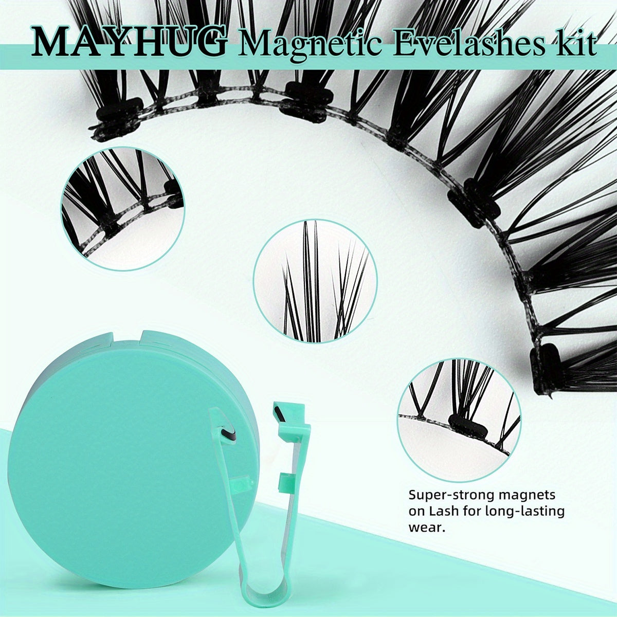 3-Set of 3D Magnetic Eyelash & Applicator (ZP06 4-Piece/Set) - Reusable, Glue-Free, Professional Makeup Tool, Alcohol-Free & Odorless