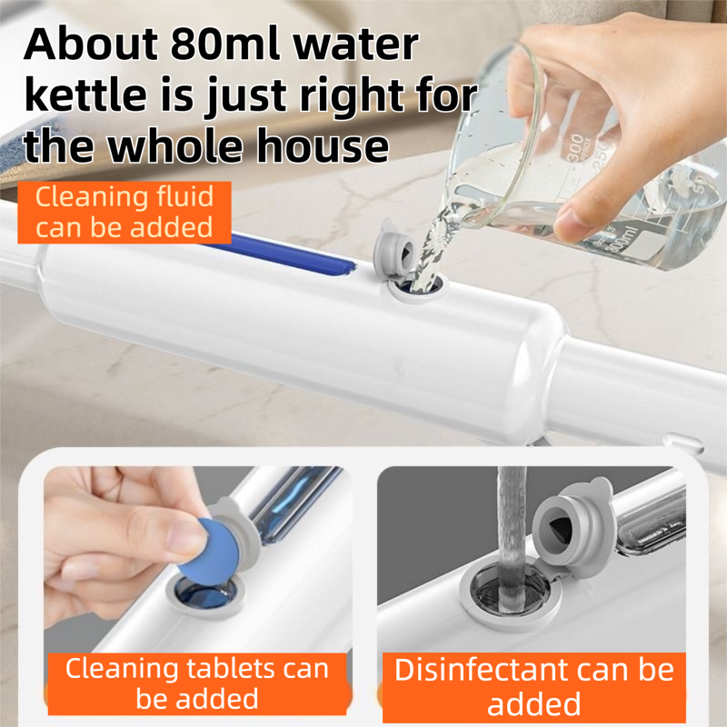 3-in-1 Spray Window Squeegee with 35cm Clean-Panel & 115cm Extension Pole - Multi-functional Spray, Scrub & Squeegee Tool with 3 Microfiber Cloths