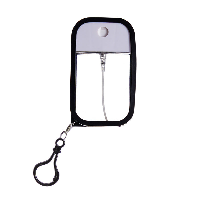 3-Pack Ultra-Slim 50ml Card-Style Travel Spray Bottle with Black Silicone Sleeve - Portable ABS/PETG Refillable Hydration Sprayer