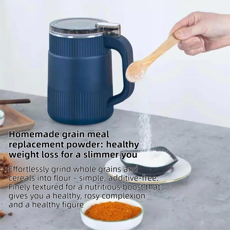 Large Capacity Electric Food Grinder and Pulverizer with 3 Blade Sets- Double-Layer Noise Reduction, Ultra-Fine Mill for Grains, Spices & Coffee Beans