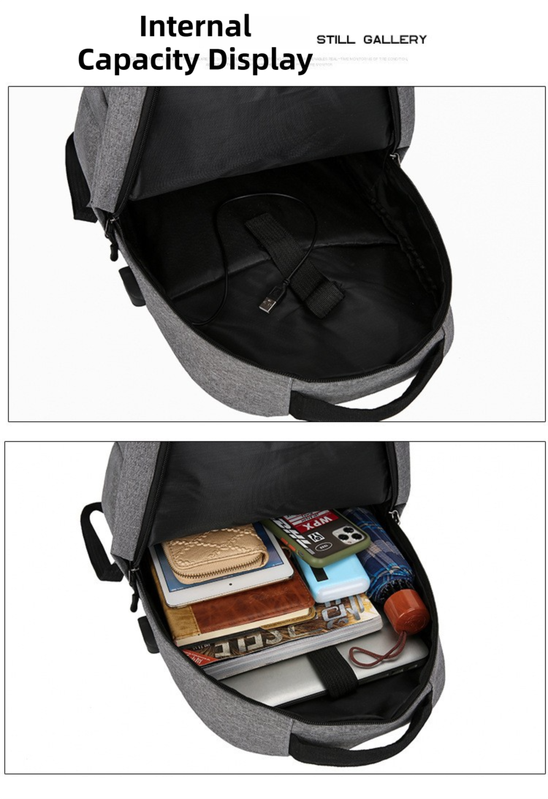 Black 3-PCS Multi-Functional & Lightweight Backpacks Set for Students - Large Capacity Durable Travel Daypack with USB Charging Port, Fit in 14-Inch Laptop Bag