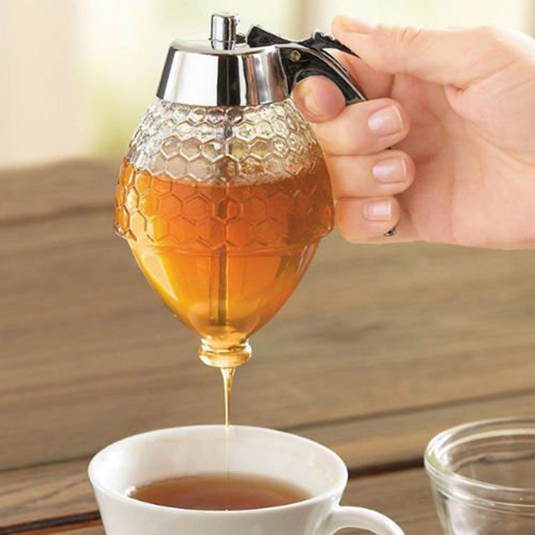 200ML No-Drip Press Honey Syrup Jam Dispenser with Bottom Flow Design