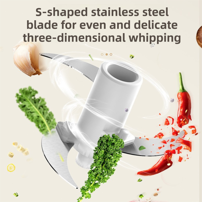Coffee-Brown Wireless Electric Kitchen Grinder - Portable 150ml Baby Food Maker with 3 Stainless Steel Blades, USB Charging