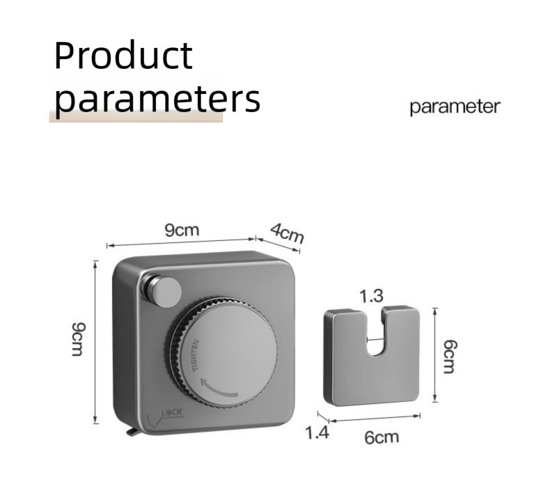 Black 4.2M Heavy Duty Invisible Retractable Clothesline - Rustproof & Drill-Free Laundry Hanger with 20kg Load Capacity