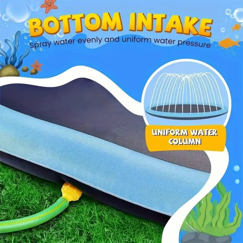 Portable Outdoor 1M Thickened Splash Pad for Pets & Kids - Summer Cooling Fountain for Backyard & Garden
