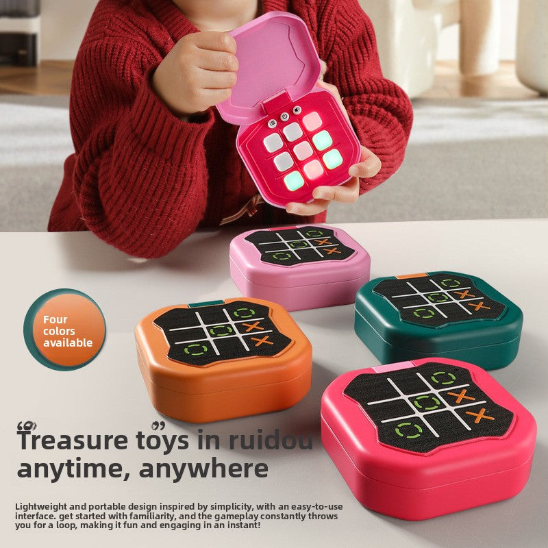 2 Pack Green AI Tic-Tac-Toe Handheld Game Electronic Logic Training Machine with 9 Game Modes and Light-up Buttons for Kids Age 3+ Australian Home Travel