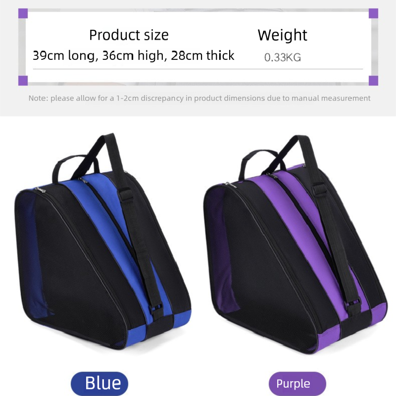 Red 3-Compartment Roller Skate Bag Breathable Mesh Ice Skate Carrier with Adjustable Shoulder Strap for Kids and Adults Australian Sports Accessories