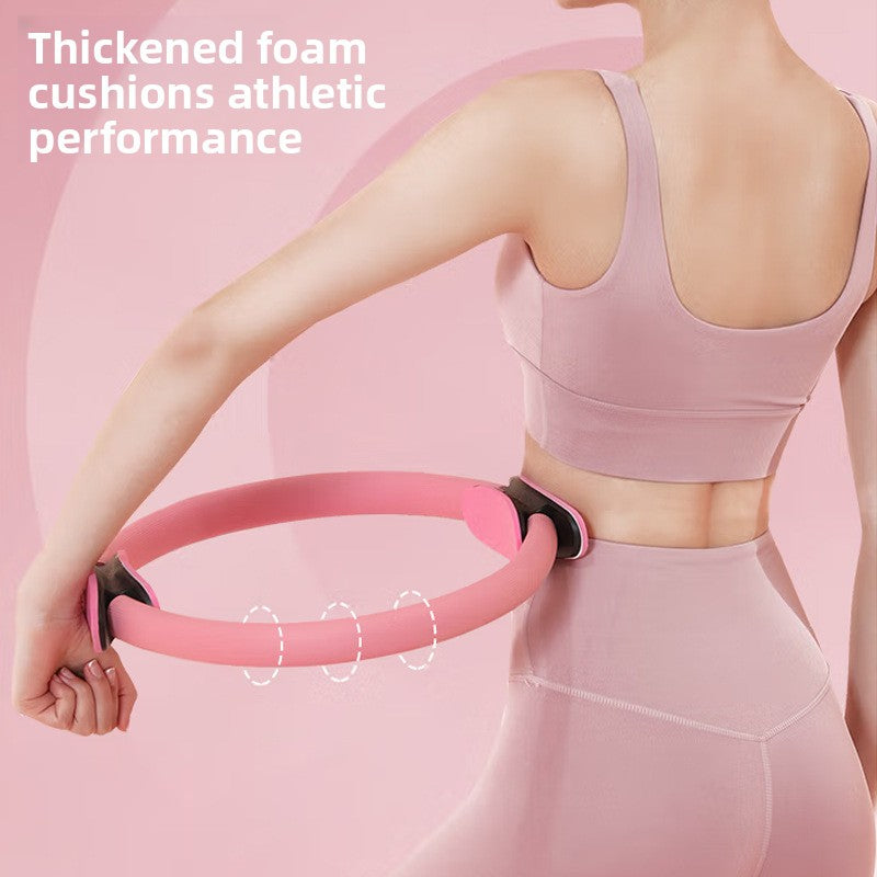 Grey Pilates Ring Exercise Tool – High-Elasticity Yoga Ring for Core Strength, Postpartum Recovery, Glute Toning & Full-Body Workout (Unisex)