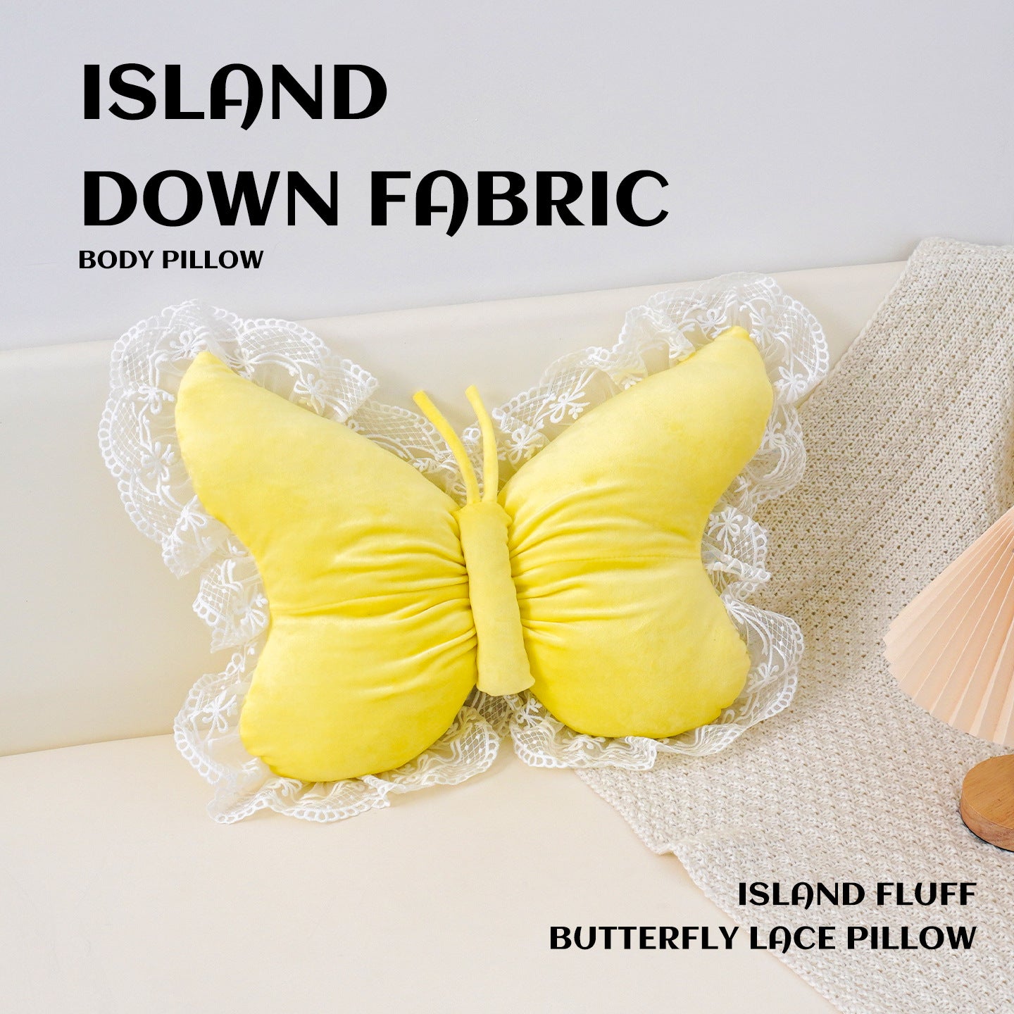 Green Elegant Butterfly Lace Throw Pillow 60x45cm Soft Decorative Cushion for Sofa Bedroom Office and Car Comfort Backrest Accessory