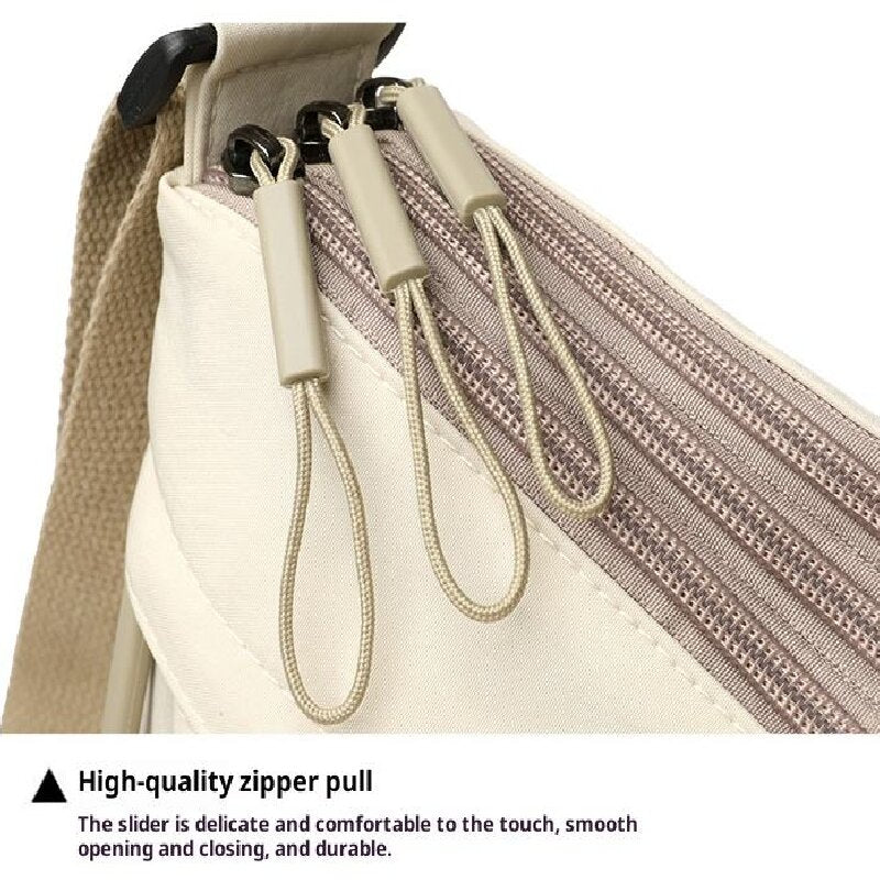 Pink Women Lightweight Nylon Crossbody Bag with Multiple Pockets Compact Shoulder Bag for Travel and Daily Essentials in Australia