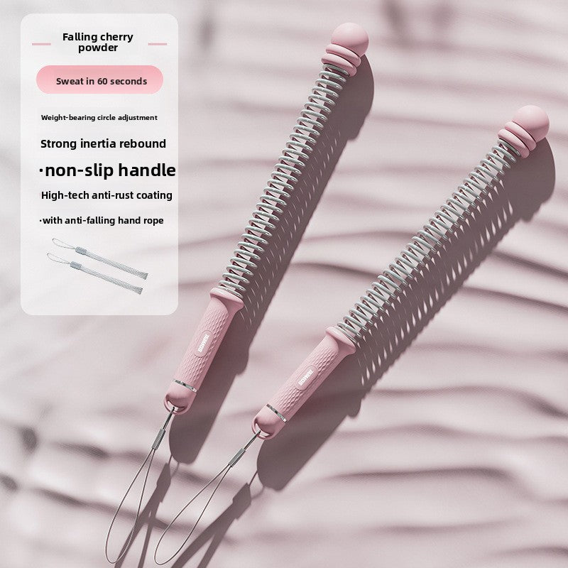 Pink Multifunctional Cordless Battle Rope with Adjustable Weight Rings for Home Gym Professional Strength Training Tool for Local Professionals Standard Fit