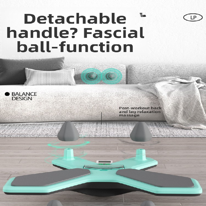 Green Multi-functional Balance Board with Timer for Core Training and Fitness Entertainment, Home Workout Equipment for Abdominal Strength and Overall Conditioning