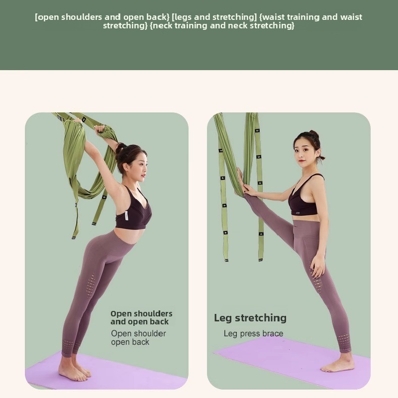 Purple Aerial Yoga Door Hanging Strap for Home Workouts Adjustable Stretch Band for Backbend Inversion and Flexibility Premium Standard Fit for Local Enthusiasts