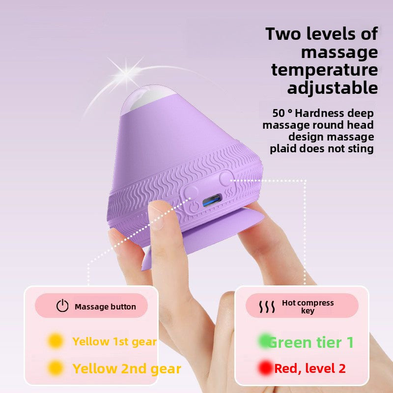 Green Electric Suction Fascia Massage Ball with Heated Vibration Type-C Rechargeable Deep Muscle Relaxation Tool for Local Professionals and Modern Lifestyles