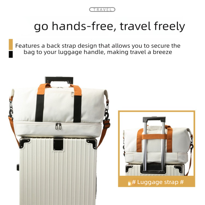 Sky blue Large Capacity Travel Duffel Bag for Women with Yoga Mat Holder and Shoe Compartment Water Resistant Weekend Bag Ideal for Local Gym and Travel Use