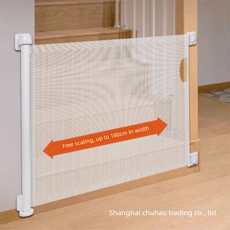 White Retractable Baby Safety Gate and Pet Barrier Extra Wide 300cm for Stairs and Doorways No Drill Mesh In-Home Protection Solution for Local Families