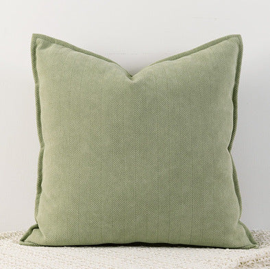 Matcha green Nordic Herringbone Chenille Pillowcases 2 Pack 45x45cm for Sofa and Bed Soft Decorative Cushion Covers No Inserts Included Local Standard Fit Home Styling