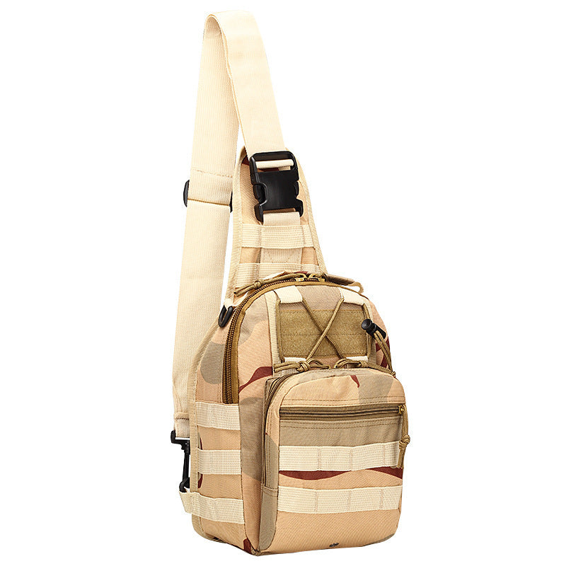 Tactical Sling Bag 3-Color Desert Camo 600D Waterproof Crossbody Backpack MOLLE EDC Shoulder Pack for Outback Hiking