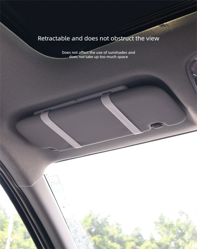 Car Visor Vanity Mirror with Dual Colour LED Lights Rechargeable Sun Visor Makeup Mirror Dimmable Dual Touch Control (White)