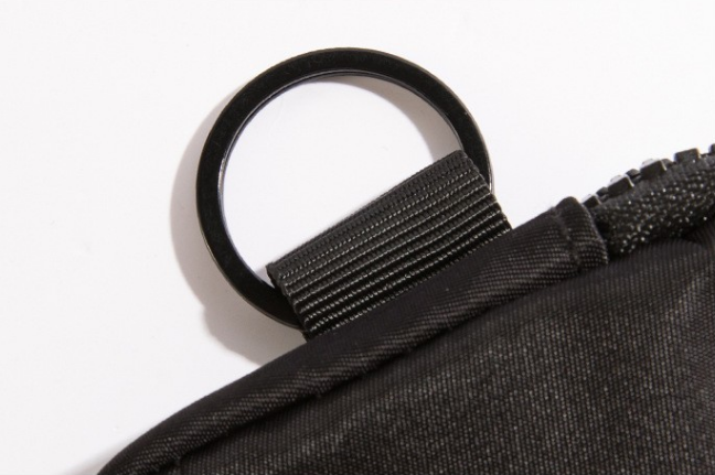 Small Nylon Coin Purse Zip Wallet Waterproof Mini Pouch Key Card Holder Lightweight EDC Organizer Black (12x9cm)