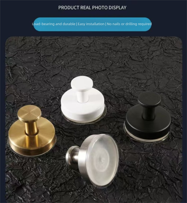 4-Pack Heavy Duty Vacuum Suction Cup Hooks Matte Black - Stainless Steel No-Drill Wall Hangers for Bathroom, Shower & Kitchen (Waterproof)