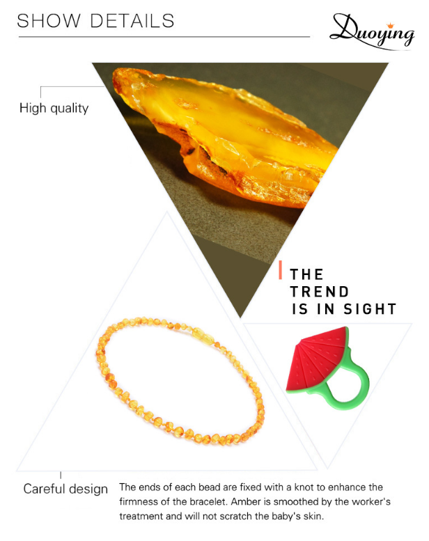Genuine Baltic Amber Necklace for Baby & Toddler - 33cm Hand Knotted Natural Beads - Certified Golden Honey Jewellery Gift with Pouch