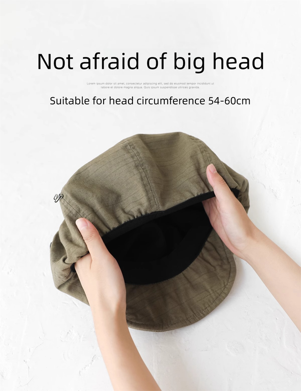 Oversized Slouchy Newsboy Cap - Vintage Japanese Style Baker Boy Hat - Soft Textured Fabric - Olive Green (Adjustable 54-60cm)