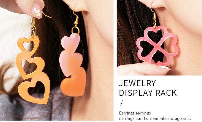 2 Pieces Mother's Day DIY Heart Earring Silicone Molds Set Heart Shaped Pendant Resin Casting Tools for Jewellery Making and Crafts