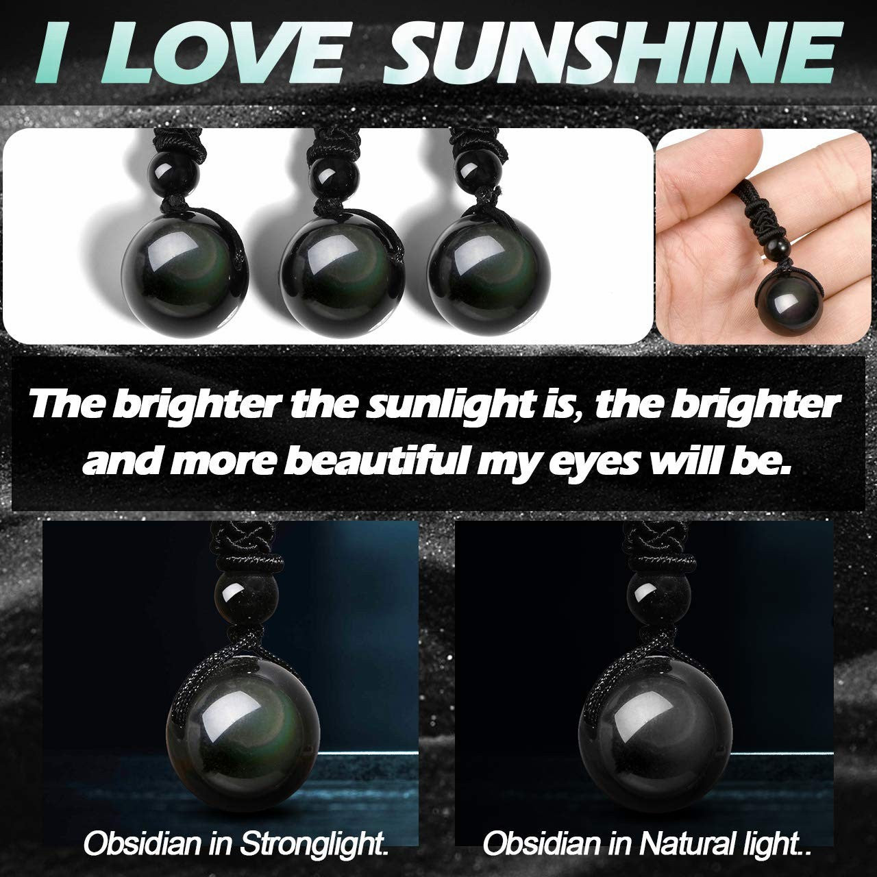 Handmade Woven Tiger Eye Stone Pendant Necklace Vintage Natural 16mm Gemstone Jewelry for Men and Women Simple Retro Style Accessory