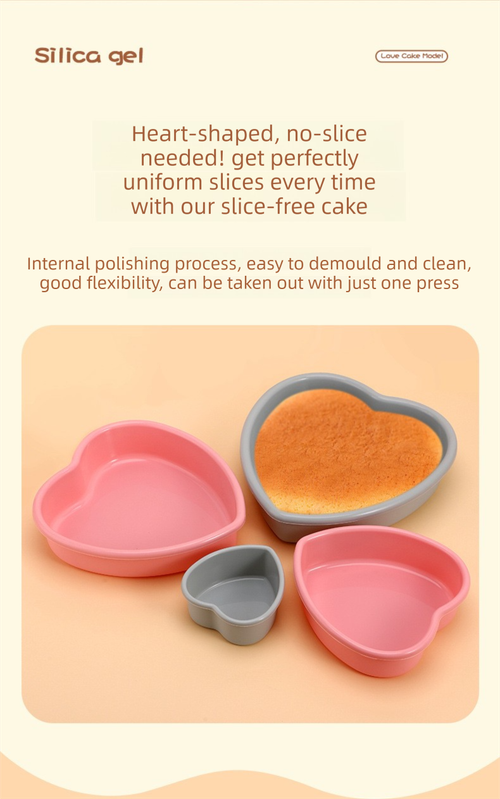 7 Inch Heart Shaped Silicone Cake Mould - Pink Non-Stick Baking Pan for Birthday & Anniversary Cakes - Heat Resistant Tray with Reinforced Rim (20.5cm)
