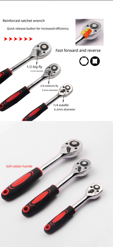 12 Piece 3/8 Inch Drive Ratchet and Metric Socket Wrench Set Professional Mechanics Tool Kit for Automotive Repair and DIY Workshop