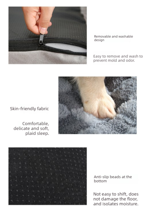 Thickened Soft Pet Bed Mat XL Size Coffee-milk Extra Large Dog Sleeping Pad Washable Cushion for Large Breeds and Multi-Pet Use All Season