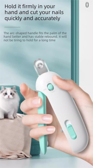 Adjustable Cat Nail Clippers Safety Round Hole Trimmer 1mm-3.5mm Anti-Splash Grooming Tool with File for Kittens & Rabbits Pink