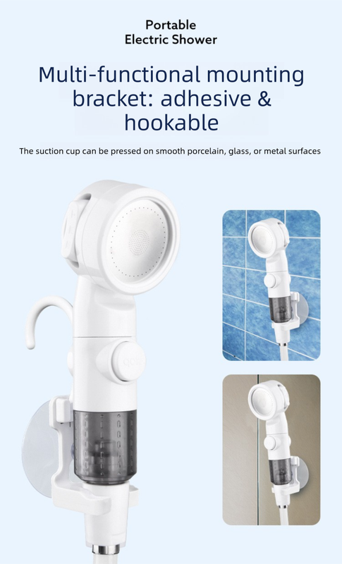 2-in-1 Portable Electric Outdoor Shower and Car Wash Kit Handheld Rechargeable Water Pump Set for Camping, Dorms, and Detailing