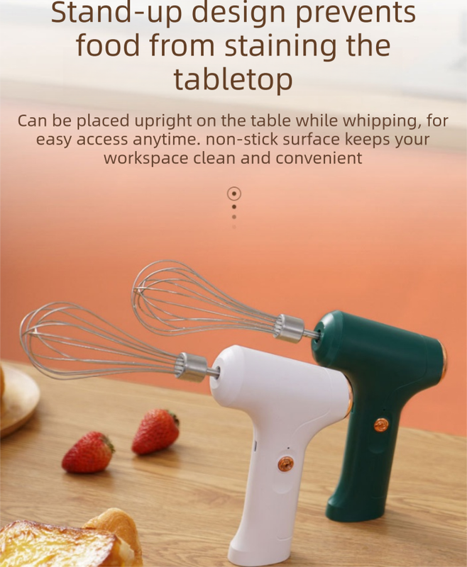 Professional 3-Speed Electric Handheld Egg Whisk and Cream Whipper Set J-9 Green Dual-Head Automatic Mixer with Egg Separator
