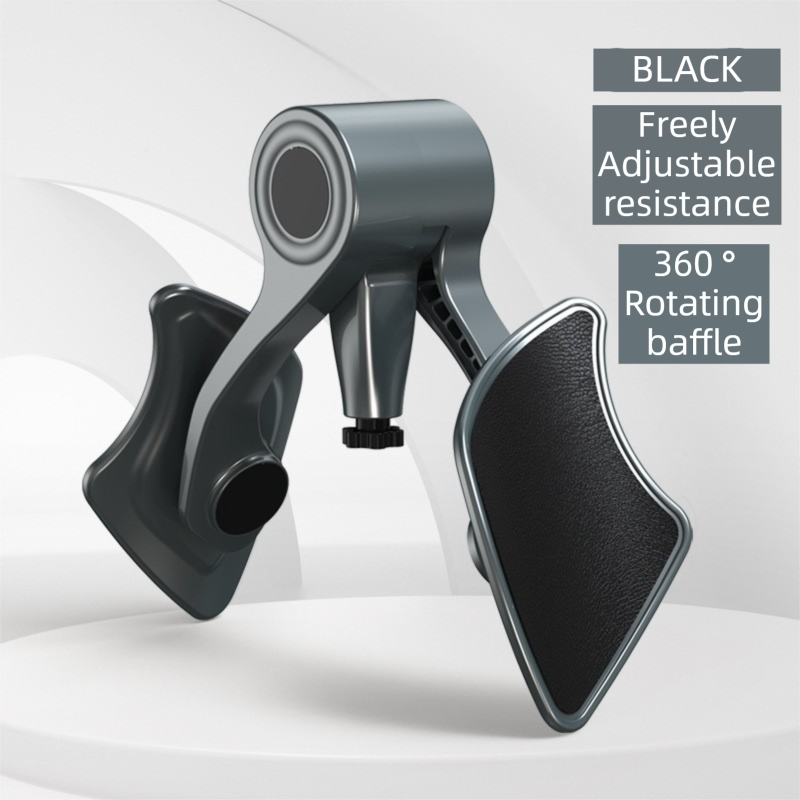 2-in-1 Black Kegel Trainer for Glute Lifting & Leg Toning - Adjustable Resistance & 360° Rotating Baffles for Postpartum Recovery & Pelvic Health