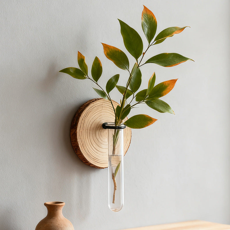 6-Pack Wall-Mounted Hydroponic Plant Test TubeFlower Pot for Indoor Plants & Cuttings