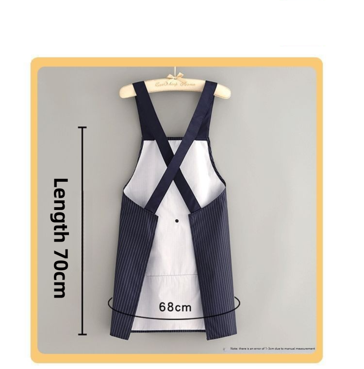 2-Pack Brown Waterproof & Oil-Proof Cross-Back Kitchen Apron with No-Tie Slip-On Design and Detachable Hand Towels