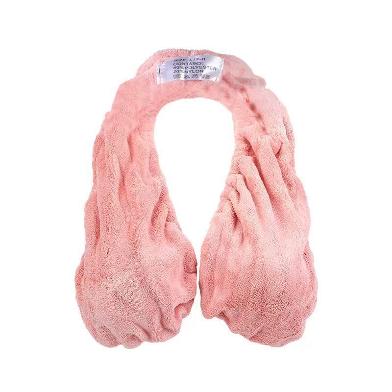 Pink Breathable Wool Towel Bra with Supportive Anti-Chafe Deisgn - Sweat-Wicking Halter Neck Lounge Bralette (S Size)