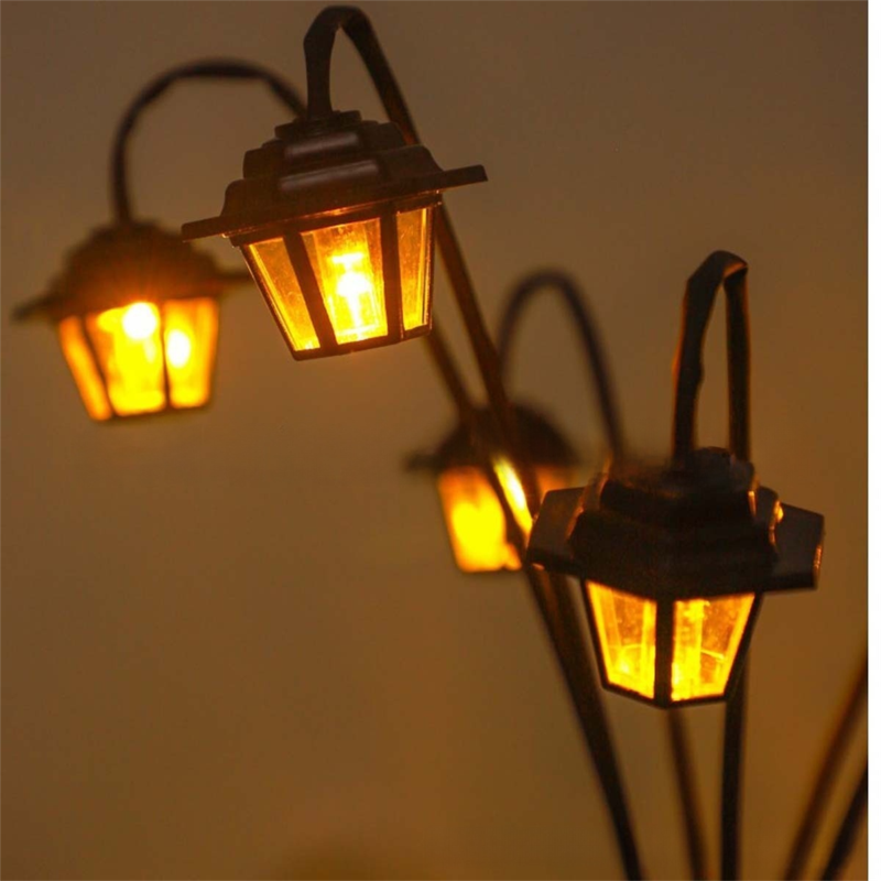 Solar Retro Hexagonal Palace Ground Plug Light with 6 LED Warm Glow - In/Outdoor Garden Pathway Landscape and Lawn Lamp