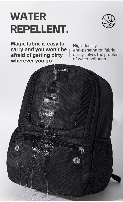 24L High-Capacity Grey Basketball Backpack with Shoe Compartment & Dedicated Ball Zone - Waterproof & Durable Oxford Training Bag